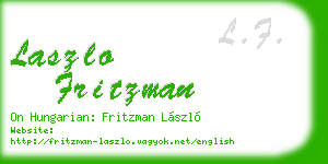laszlo fritzman business card
